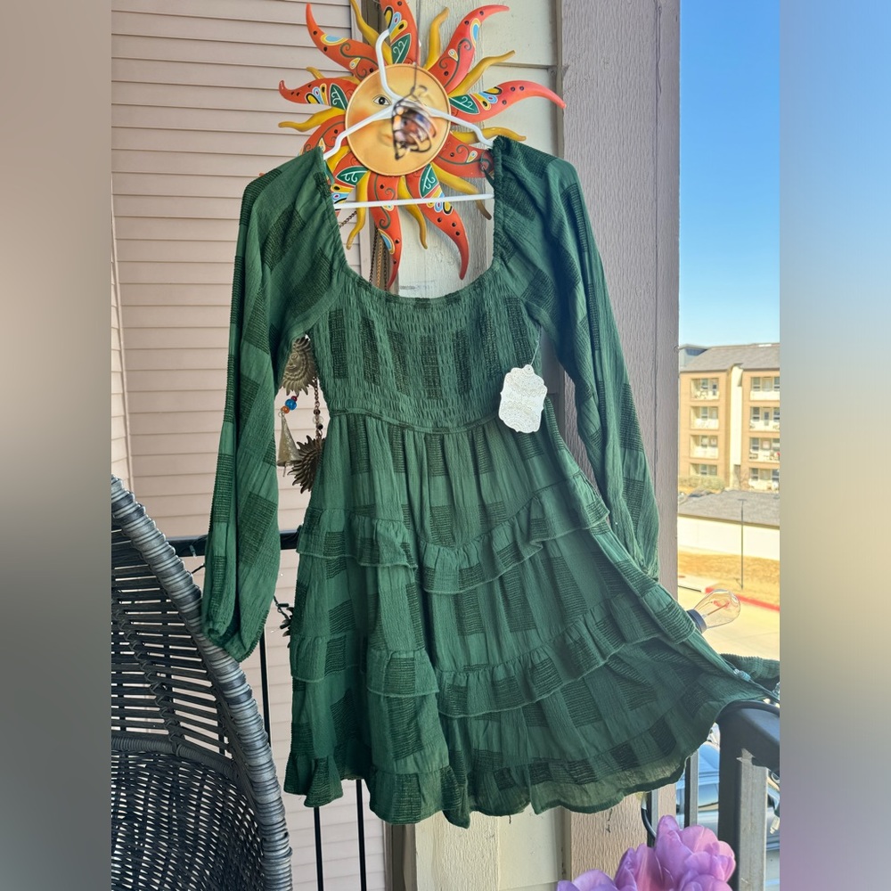 Altar’d State green mini dress